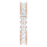 10K Gold Square Lab-Grown Diamond Shared-Prong Eternity Band – 2.75x2.75 mm Stones - Rose Gold - view 4