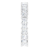 10K Gold Square Lab-Grown Diamond Shared-Prong Eternity Band – 2.75x2.75 mm Stones - White Gold - view 4