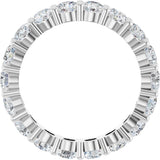 10K Gold Round Lab-Grown Diamond Shared-Prong Eternity Band – 3.4 mm Stones - White Gold - view 2