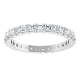 14K Gold Asscher Lab-Grown Diamond Shared-Prong Eternity Band – 2x2 mm Stones - White Gold - view 3