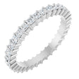 Platinum Square Natural Diamond Shared-Prong Eternity Band – 1.75x1.75 mm Stones