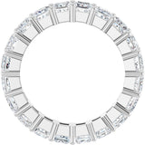 10K Gold Square Natural Diamond Shared-Prong Eternity Band – 3.25x3.25 mm Stones - White Gold - view 2
