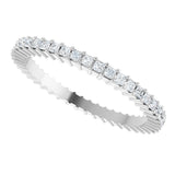 Platinum Square Lab-Grown Diamond Shared-Prong Eternity Band – 1.25x1.25 mm Stones - view 5