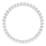 10K Gold Round Natural Diamond Shared-Prong Eternity Band – 1.5 mm Stones - White Gold - view 2