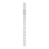 10K Gold Round Natural Diamond Shared-Prong Eternity Band – 1.3 mm Stones - White Gold - view 4