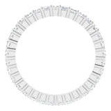 10K Gold Square Lab-Grown Diamond Shared-Prong Eternity Band – 1.75x1.75 mm Stones - White Gold - view 2