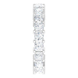10K Gold Square Lab-Grown Diamond Shared-Prong Eternity Band – 3x3 mm Stones - White Gold - view 4