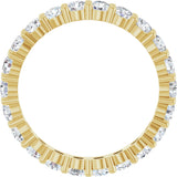 14K Gold Round Lab-Grown Diamond Shared-Prong Eternity Band – 2.75 mm Stones - Yellow Gold - view 2
