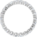 10K Gold Round Lab-Grown Diamond Shared-Prong Eternity Band – 2.75 mm Stones - White Gold - view 2