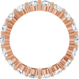 10K Gold Round Lab-Grown Diamond Shared-Prong Eternity Band – 3.5 mm Stones - Rose Gold - view 2