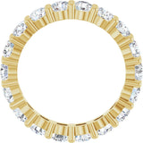 14K Gold Round Lab-Grown Diamond Shared-Prong Eternity Band – 3.5 mm Stones - Yellow Gold - view 2
