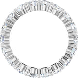 10K Gold Round Lab-Grown Diamond Shared-Prong Eternity Band – 3.5 mm Stones - White Gold - view 2