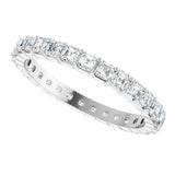 Platinum Asscher Lab-Grown Diamond Shared-Prong Eternity Band – 2x2 mm Stones - view 5