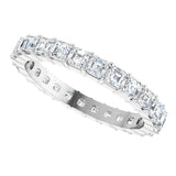 Platinum Asscher Lab-Grown Diamond Shared-Prong Eternity Band – 2.3x2.3 mm Stones - view 5