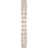 10K Gold Square Natural Diamond Shared-Prong Eternity Band – 1.75x1.75 mm Stones - Rose Gold - view 4