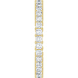 14K Gold Square Natural Diamond Shared-Prong Eternity Band – 1.75x1.75 mm Stones - Yellow Gold - view 4