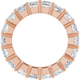 10K Gold Square Lab-Grown Diamond Shared-Prong Eternity Band – 3.75x3.75 mm Stones - Rose Gold - view 2