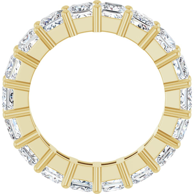 10K Gold Square Lab-Grown Diamond Shared-Prong Eternity Band – 3.75x3.75 mm Stones - Yellow Gold - view 2