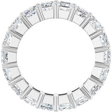 10K Gold Square Lab-Grown Diamond Shared-Prong Eternity Band – 3.75x3.75 mm Stones - White Gold - view 2
