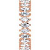 14K Gold Marquise Lab-Grown Diamond Shared-Prong Eternity Band – 4.25x2.25 mm Stones - Rose Gold - view 4