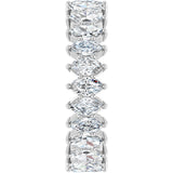 Platinum Marquise Natural Diamond Shared-Prong Eternity Band – 4.25x2.25 mm Stones - view 4