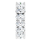 10K Gold Oval Lab-Grown Diamond Shared-Prong Eternity Band – 6x4 mm Stones - White Gold - view 4