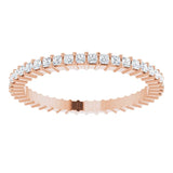 10K Gold Square Lab-Grown Diamond Shared-Prong Eternity Band – 1.25x1.25 mm Stones - Rose Gold - view 3