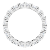 10K Gold Oval Lab-Grown Diamond Shared-Prong Eternity Band – 5x3 mm Stones - White Gold - view 2