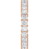 10K Gold Square Lab-Grown Diamond Shared-Prong Eternity Band – 2.5x2.5 mm Stones - Rose Gold - view 4