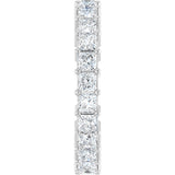 10K Gold Square Natural Diamond Shared-Prong Eternity Band – 2.5x2.5 mm Stones - White Gold - view 4