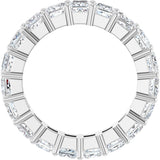 10K Gold Square Lab-Grown Diamond Shared-Prong Eternity Band – 3.5x3.5 mm Stones - White Gold - view 2