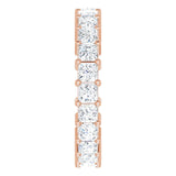 10K Gold Square Lab-Grown Diamond Shared-Prong Eternity Band – 2.75x2.75 mm Stones - Rose Gold - view 4