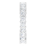 10K Gold Square Lab-Grown Diamond Shared-Prong Eternity Band – 2.75x2.75 mm Stones - White Gold - view 4