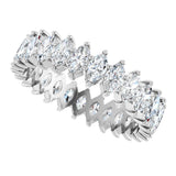 Platinum Marquise Lab-Grown Diamond Shared-Prong Eternity Band – 4.25x2.25 mm Stones - view 5
