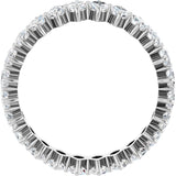 14K Gold Marquise Natural Diamond Shared-Prong Eternity Band – 4.5x2.5 mm Stones - White Gold - view 2