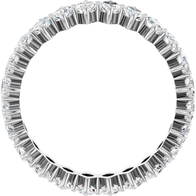 14K Gold Marquise Lab-Grown Diamond Shared-Prong Eternity Band – 4.5x2.5 mm Stones - White Gold - view 2