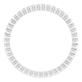10K Gold Round Natural Diamond Shared-Prong Eternity Band – 1.3 mm Stones - White Gold - view 2