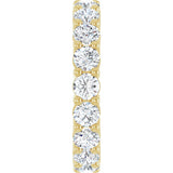 14K Gold Round Lab-Grown Diamond Shared-Prong Eternity Band – 3.5 mm Stones - Yellow Gold - view 4