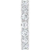 10K Gold Round Lab-Grown Diamond Shared-Prong Eternity Band – 3.5 mm Stones - White Gold - view 4