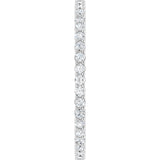 10K Gold Round Lab-Grown Diamond Shared-Prong Eternity Band – 1.3 mm Stones - White Gold - view 4