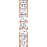 10K Gold Square Lab-Grown Diamond Shared-Prong Eternity Band – 3.5x3.5 mm Stones - Rose Gold - view 4