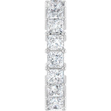 10K Gold Square Lab-Grown Diamond Shared-Prong Eternity Band – 3.5x3.5 mm Stones - White Gold - view 4