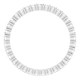 10K Gold Round Lab-Grown Diamond Shared-Prong Eternity Band – 1.75 mm Stones - White Gold - view 2
