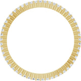 14K Gold Round Lab-Grown Diamond Shared-Prong Eternity Band – 1 mm Stones - Yellow Gold - view 2
