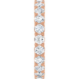10K Gold Round Lab-Grown Diamond Shared-Prong Eternity Band – 2.75 mm Stones - Rose Gold - view 4