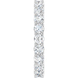 10K Gold Round Natural Diamond Shared-Prong Eternity Band – 2.75 mm Stones - White Gold - view 4