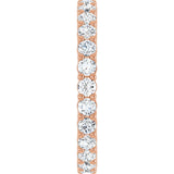 10K Gold Round Lab-Grown Diamond Shared-Prong Eternity Band – 2.25 mm Stones - Rose Gold - view 4