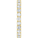 14K Gold Round Natural Diamond Shared-Prong Eternity Band – 2.25 mm Stones - Yellow Gold - view 4