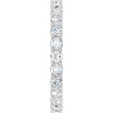 10K Gold Round Lab-Grown Diamond Shared-Prong Eternity Band – 2.25 mm Stones - White Gold - view 4