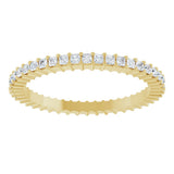 14K Gold Square Natural Diamond Shared-Prong Eternity Band – 1.25x1.25 mm Stones - Yellow Gold - view 3